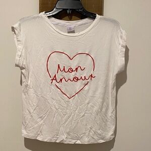 White Mon Amour Short Sleeve Tee